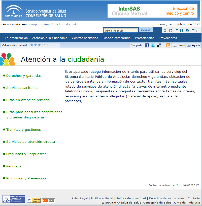 Atención a la ciudadanía - Servicio Andaluz de Salud
